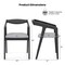 Costway Wooden Dining Chair Set of 2 with Rubber Wood Frame Armrests Padded Cushion